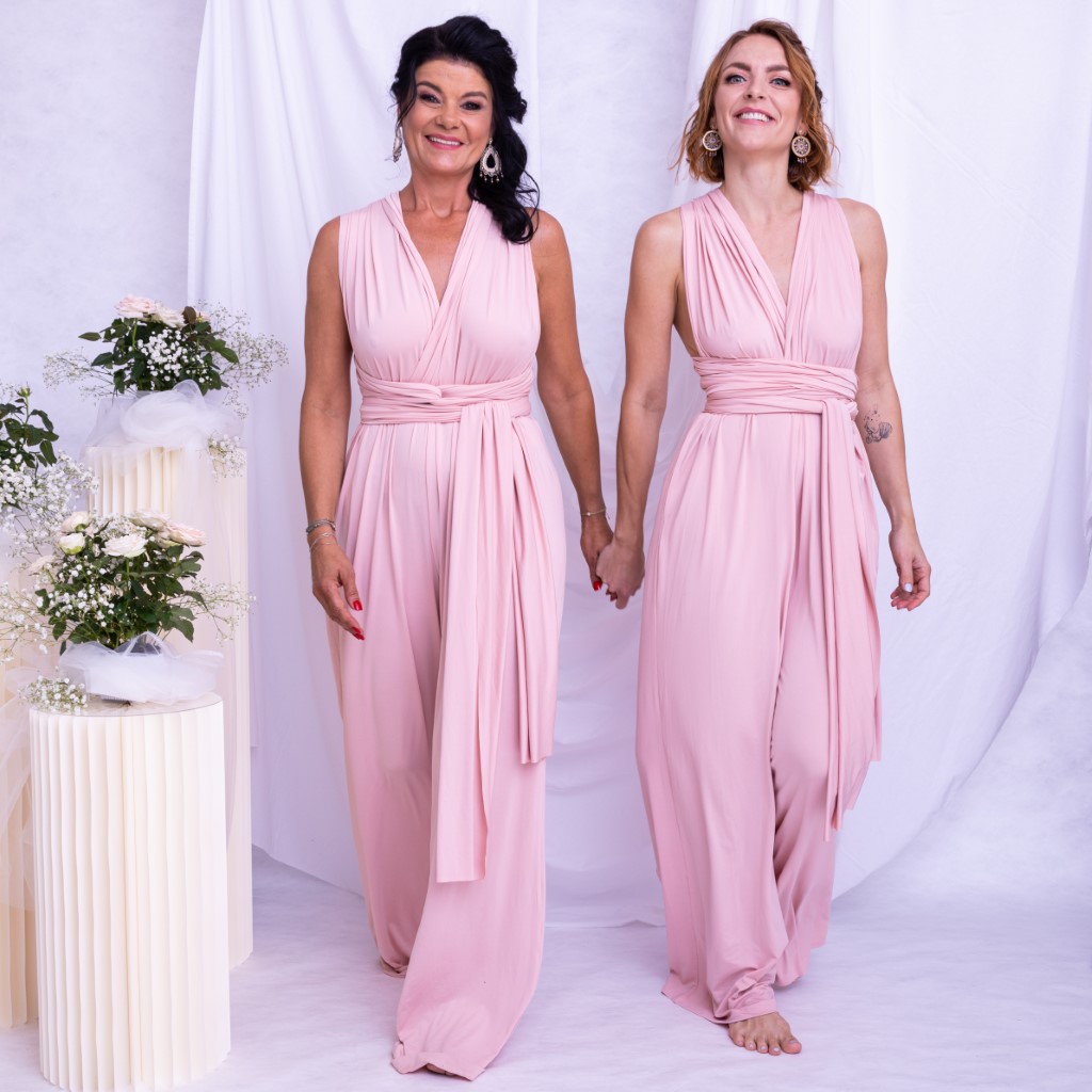 Jumpsuit, Wickeljumpsuit Rosa, Brautschwestern